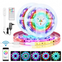 5m/10m Inbyggd Ic Smart Wi-fi Rgb Magic Led Strip Light+40keys Ir-fjärrkontroll Arbeta Med Alexa Google Assistant Juldekorationer Clearance Christmas Lights