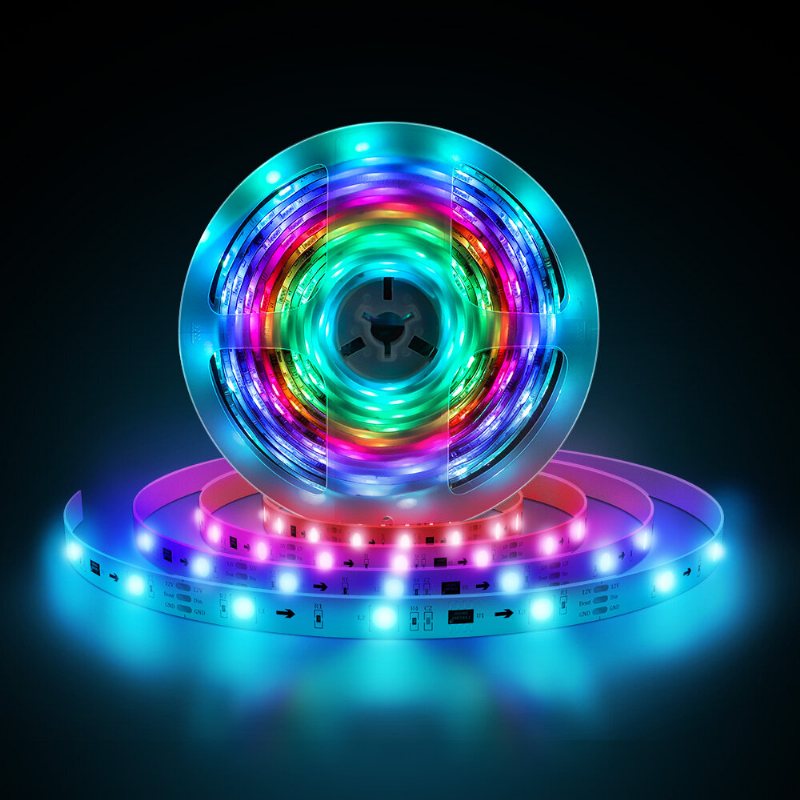 5m/10m Inbyggd Ic Smart Wi-fi Rgb Magic Led Strip Light+40keys Ir-fjärrkontroll Arbeta Med Alexa Google Assistant Juldekorationer Clearance Christmas Lights