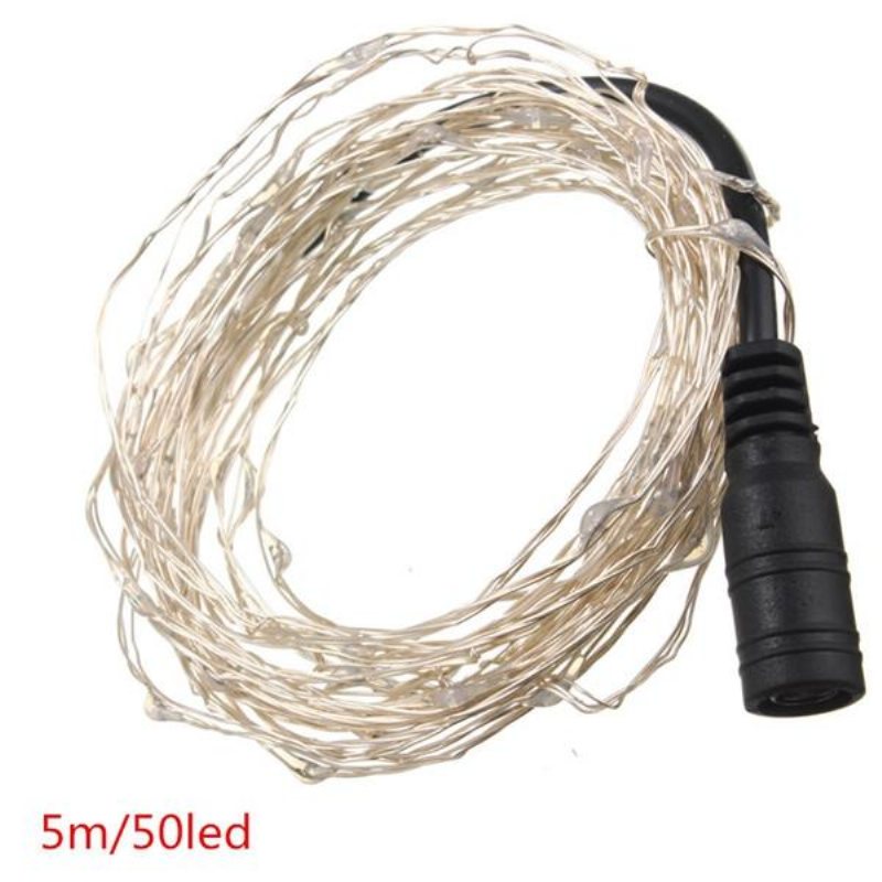 5m 50 Led Koppartråd Jul Utomhus String Fairy Light Vattentät Dc12v