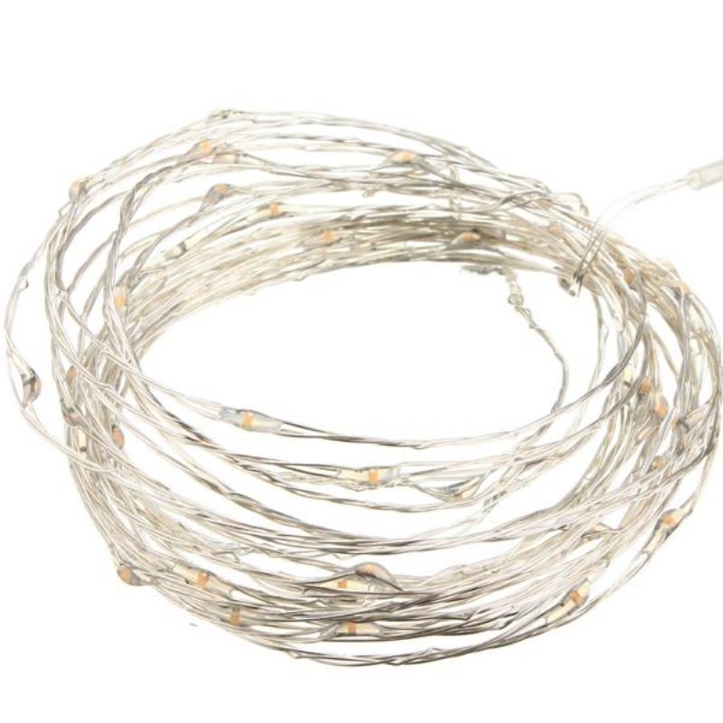 5m 50 Led Koppartråd Jul Utomhus String Fairy Light Vattentät Dc12v