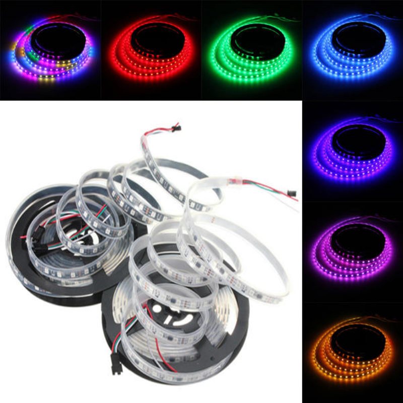 5m 57.5w Dc 12v Vattentät Ip67 Ws2811 300 Smd 5050 Led Rgb Utbytbar Flexibel Strip Light