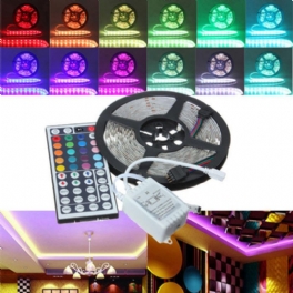 5m Rgb 5050 Smd Icke-vattentät 300 Led-ljusremsa Dc 12v+44keys Ir-fjärrkontroll