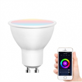 5w Gu10 Rgb Wifi Smart Bulb App Styrning Röststyrning Fungerar Med Google Assistant Alexa