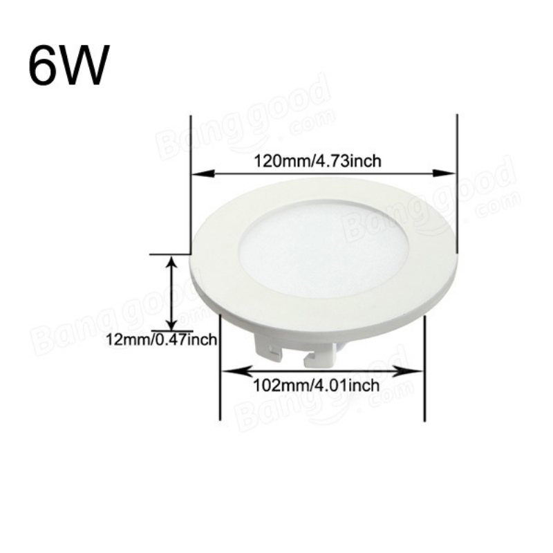 6w Round Ceiling Ultra Thin Panel Led Lamp Down Light 85-265v