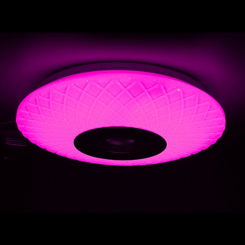 72w Rgb Musikfärgad Led-takljus Dimbar Lampa Bluetooth + App-kontroll Ac180v~265v