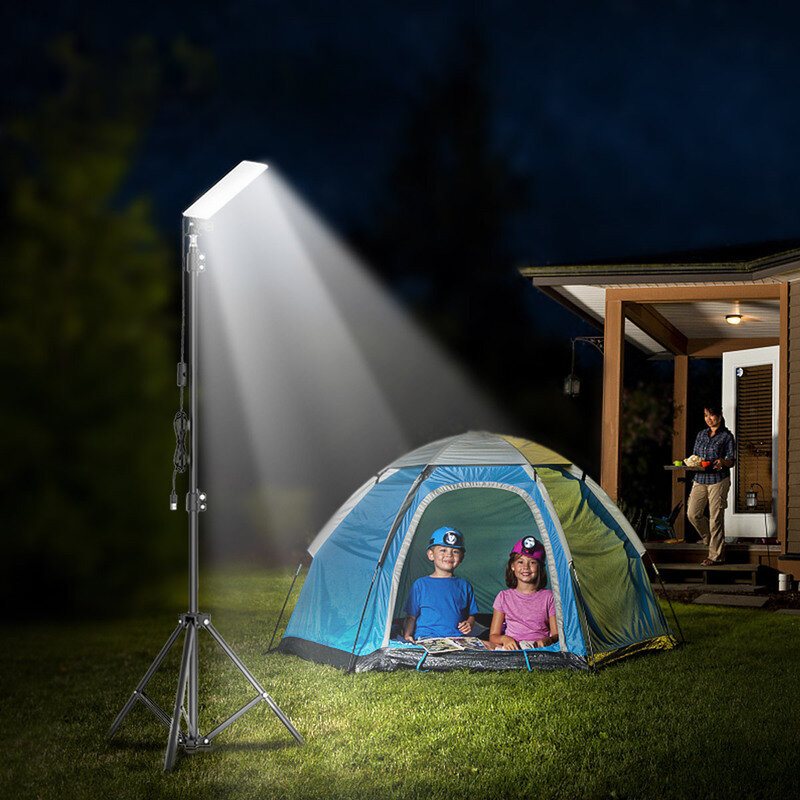 84*lysdioder 1680lm 1.8m Höjdjusterbar Led-campingljus Med Stativ 6500-7000k Ljusstyrka Lykta Arbetsljus För Camping Underhåll Fotografering