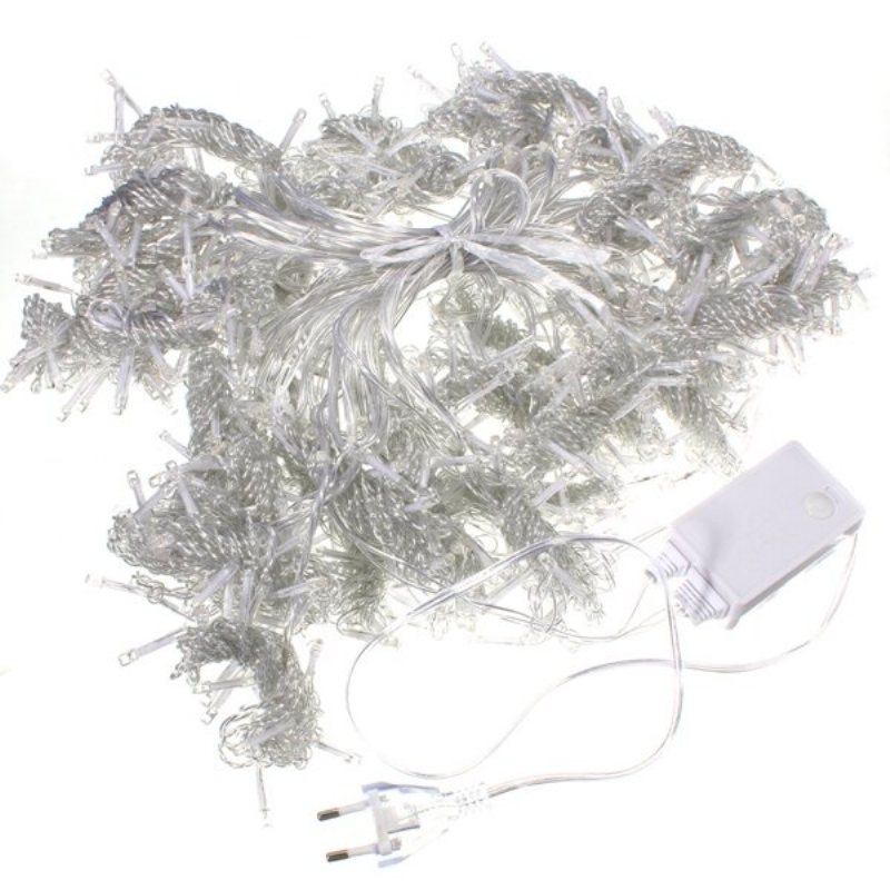 8mx3m 800 Led Vattentät String Fairy Gardinljus Utomhusfest Bröllop Juldekor 220v