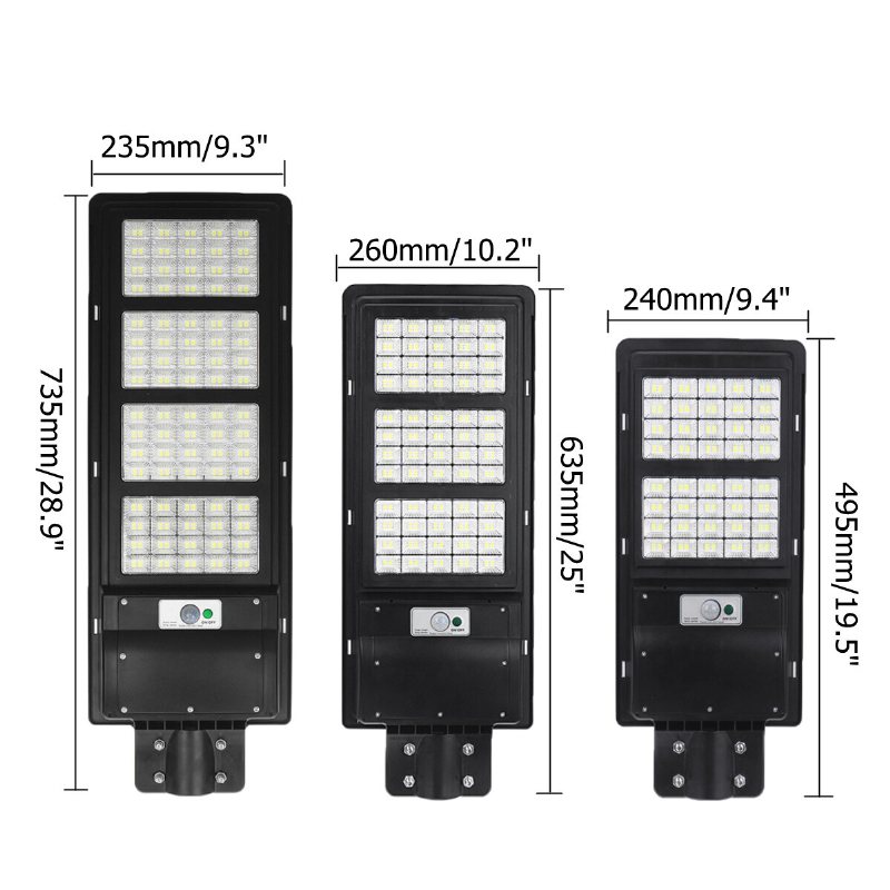 90/120/150w 160/240/320led Solar Street Light Pir Rörelsesensor Vägglampa Med Fjärrkontroll