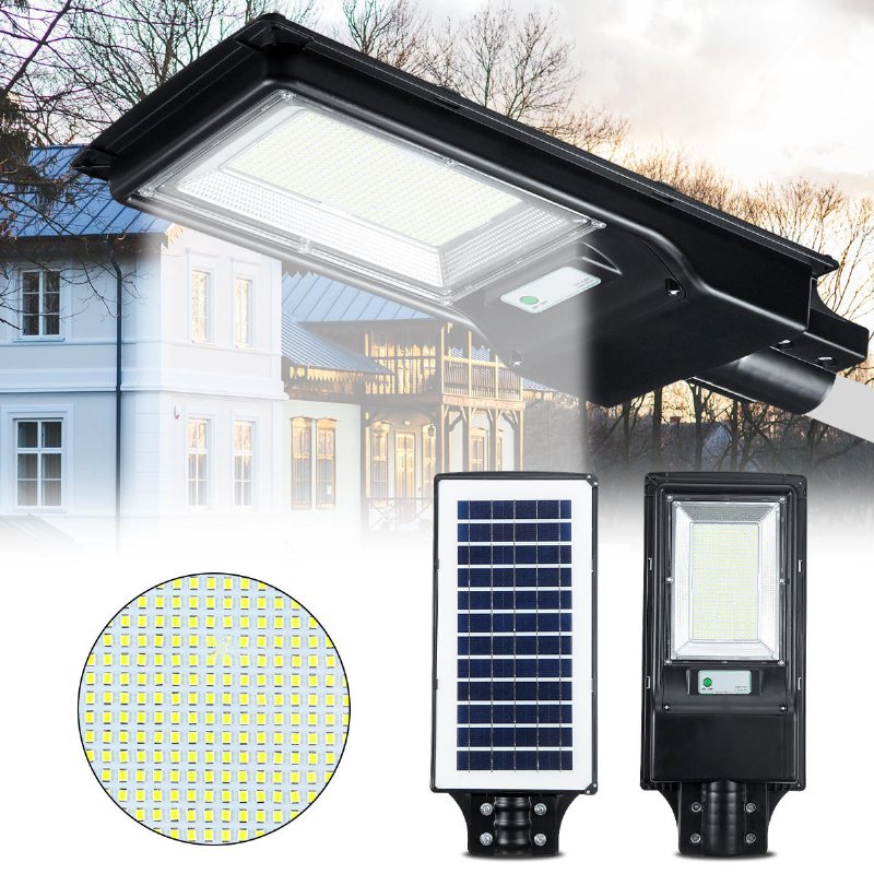 966/492 Led Solar Street Light Rörelsesensor Utomhusvägglampa+fjärrkontroll