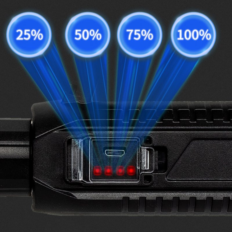 A08 Long Shoot Strong Osl Spotlight Med 18650 Li-ion Batteri Usb Uppladdningsbart\uff06strömdisplay Led Handhållen Ficklampa Hem Verktyg