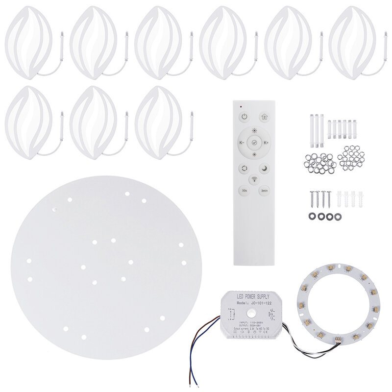 Ac110-220v 10800lm 990led Taklampa Vitt Ljus Fjärrkontroll Sovrumssalong