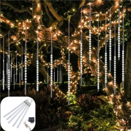 Ac110-240v 50cm Vattentät Ip65 180led Meteor Dusch Regn 5 Rör String Ljus Semesterfest Jul Utomhusdekor