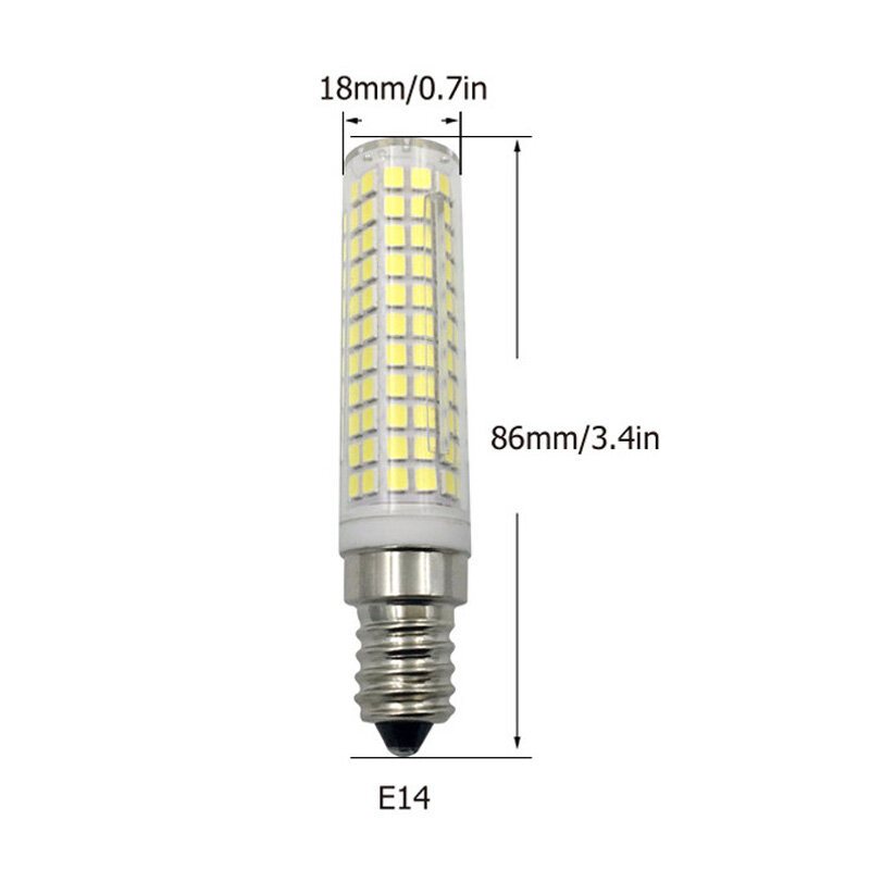 Ac110v/120v E14 Dimbar Highlight Led Keramisk Glödlampa Mini Majs Energisparande 15w Byt Ut Halogenlampa