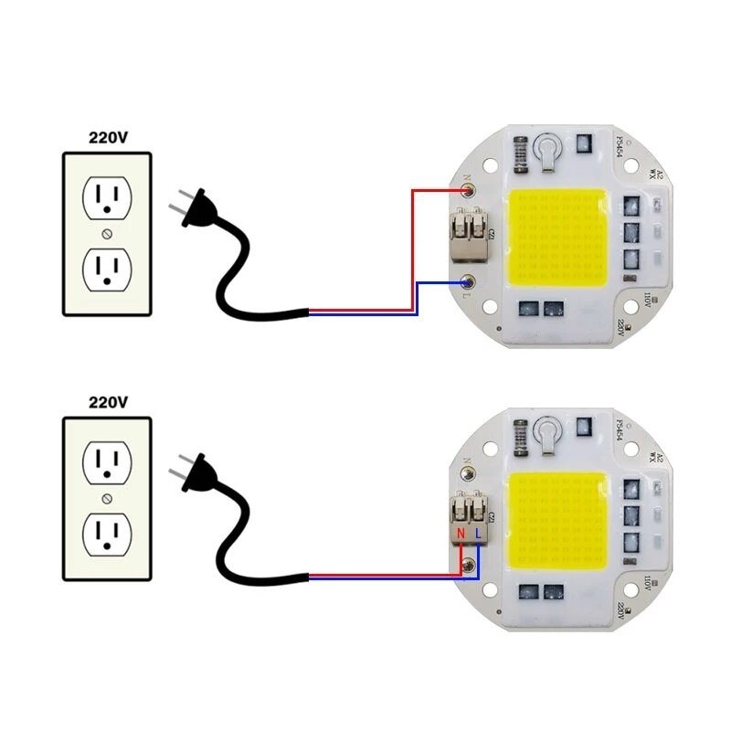 Ac110v/220v Cob Led-chip För Växtljus Fullt Spektrum 380-780nm Växtplanta Blomma