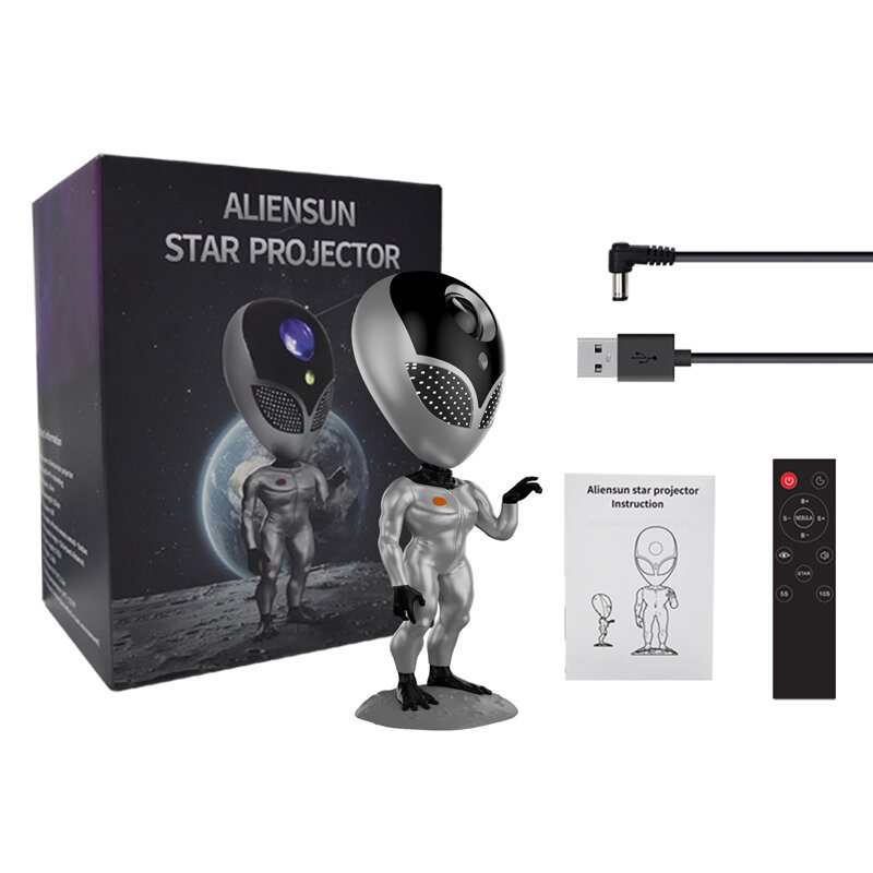 Alien Star Projektorlampa Nebula Light Voice Interactive Galaxy Starry Night Heminredning Barn Födelsedagspresent