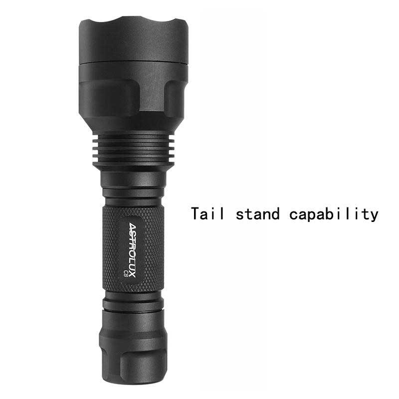 Astrolux C8 Xp-l Hi 1300lumens 7/4modes A6 Driver Tactical Edc Led Ficklampa 18650