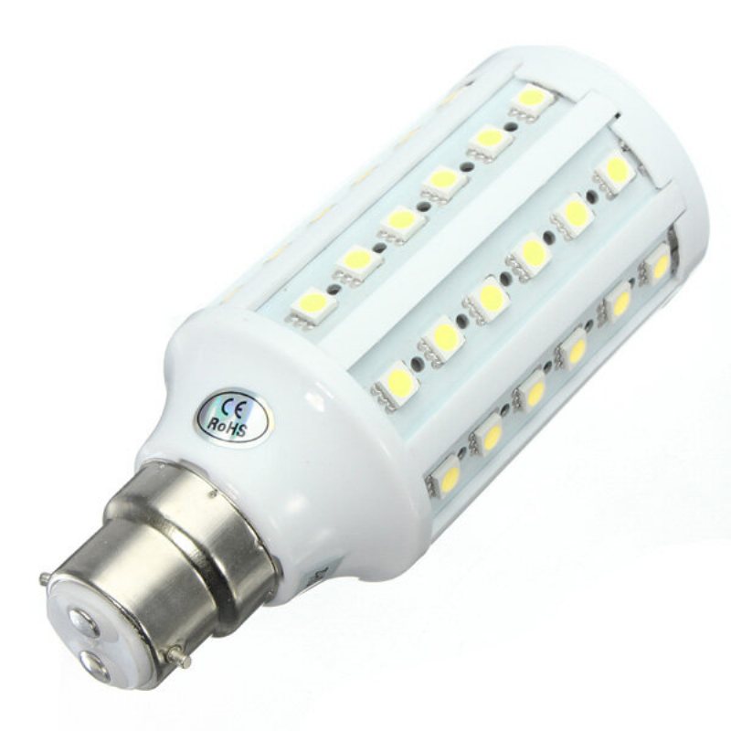 B22 10w Smd 5050 Vit/varmvit 60 Led Majslampa Ac 110v