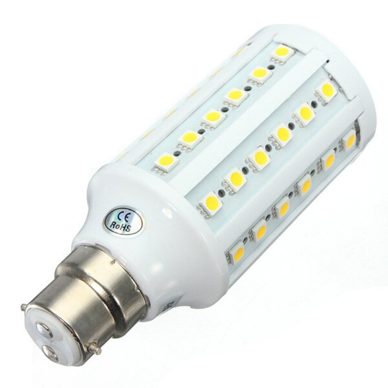 B22 10w Smd 5050 Vit/varmvit 60 Led Majslampa Ac 110v