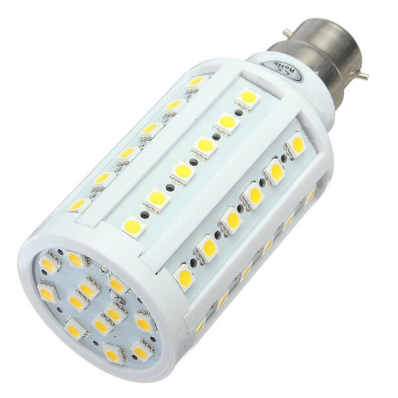 B22 10w Smd 5050 Vit/varmvit 60 Led Majslampa Ac 110v