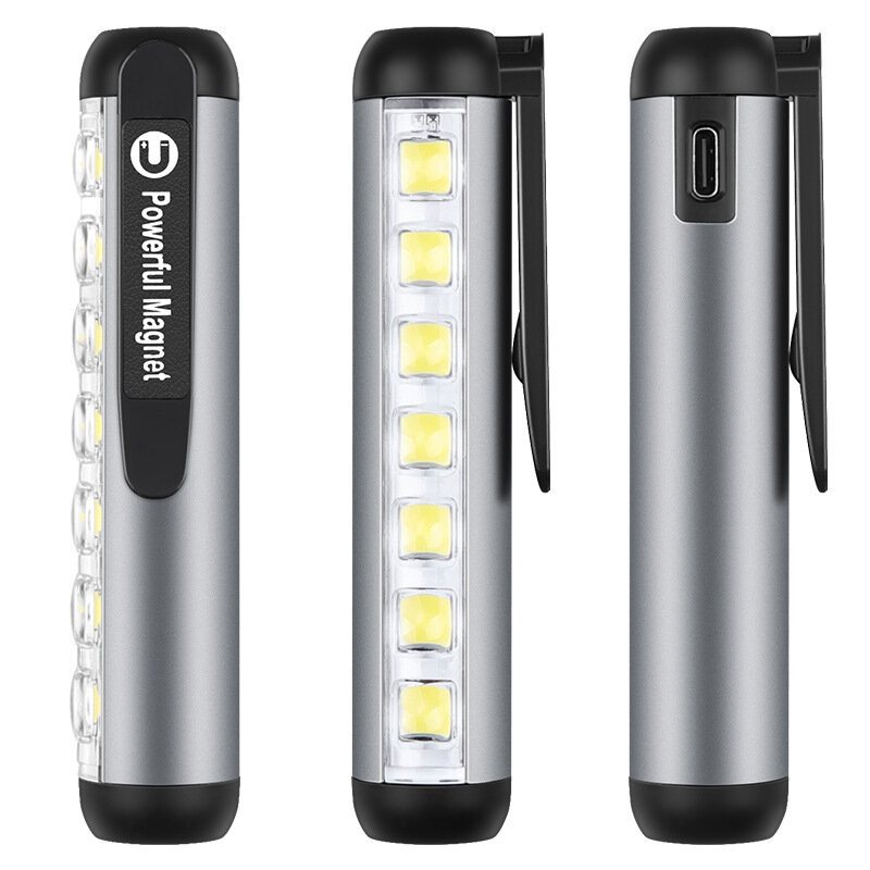 Bärbar Led Camping Light Mini Ficklampa Set Handhållen Pen Ljus Med Höga Lumen För Fiske Vandring