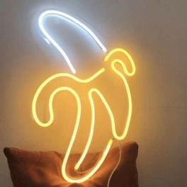 Banan Led Neonskylt Ljus Konst Vägglampa För Bar Pub Sovrum Dekoration