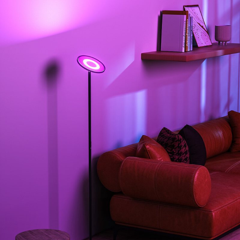 Blitzwill Bwl-fl-0002 25w 2700k~6500k+rgb Smart Golvlampa Steglös Dimning Upp Till 2000lm App Styrning Röststyrning Fungerar Med Google Assistant Alexa Ac100-240v