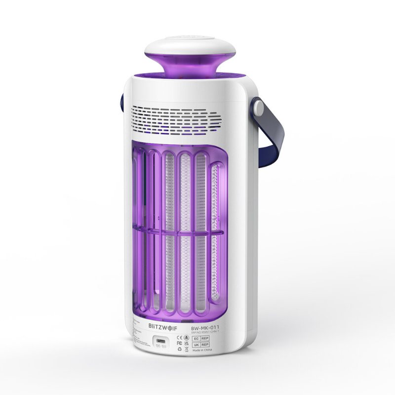 Bw-mk-011 Uv Mosquito Killer Lamp 5w Type-c Usb Uppladdningsbar 2000mah Kapacitet Elchock Luftflödessug