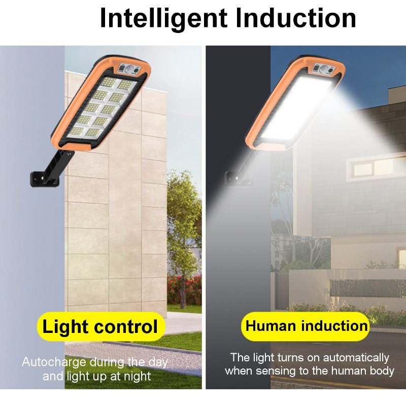 Cob Led Solar Gatuvägglampa Pir Rörelsesensor Dimbar Lampa Utomhusträdgård