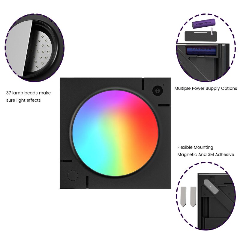 Cololight Mix Ls168 Smart Led-ljuspaneler Rgb Quantum Lights App-kontroll Fungerar Med Alexa Google Assistant