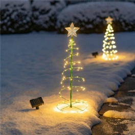 Creative Christmas Tree Lights Spiral Led Light Outdoor Xmas Decor Noel