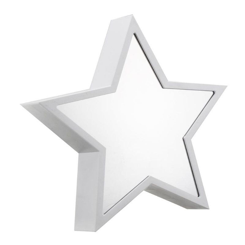 Creative Cute Star Mirror Lamp Led Tunnel Nattljus För Kid Gift Atmosphere Light Vit/varmvit