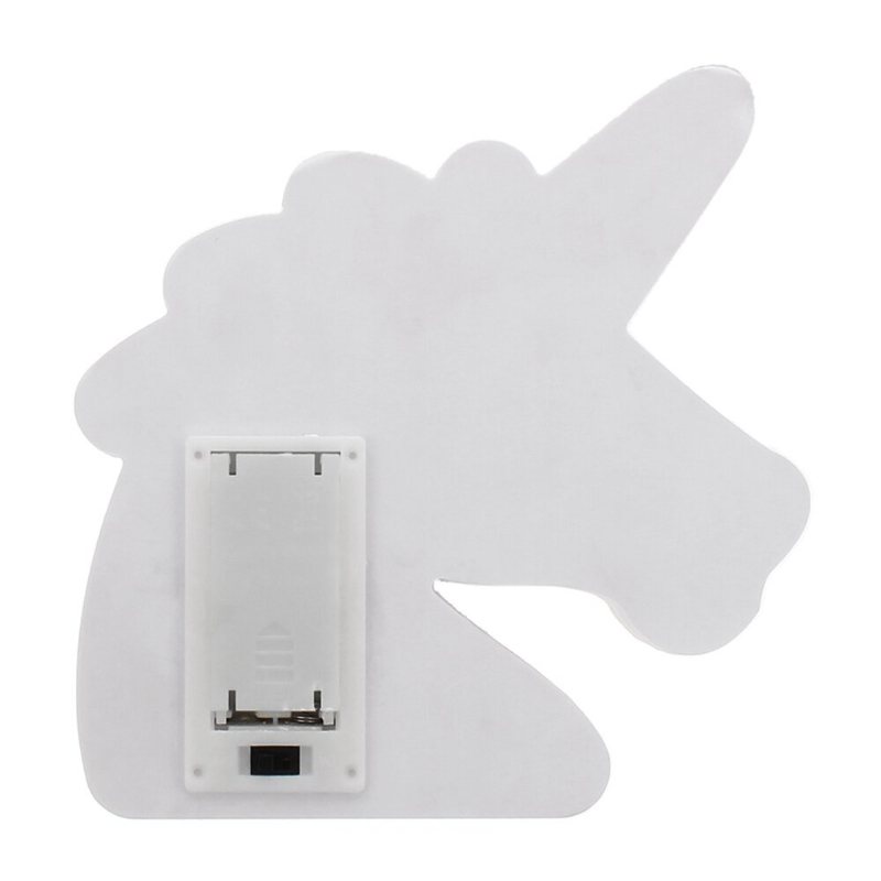 Creative Cute Unicorn Mirror Lamp Led Tunnel Night Light For Kid Atmosphere Vit/varmvit