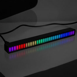 Dc 5v Pickup Level Atmosphere Light Bilinteriör Modifiering Desktop Audio Spectrum Rgb Voice Control