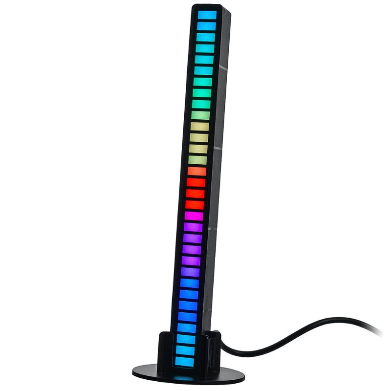 Dc 5v Pickup Level Atmosphere Light Bilinteriör Modifiering Desktop Audio Spectrum Rgb Voice Control