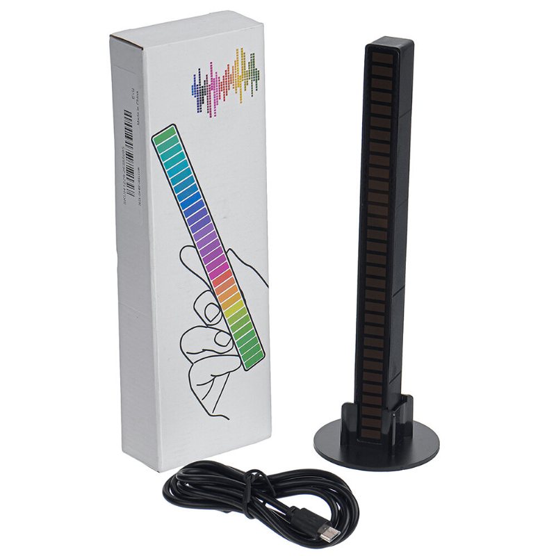 Dc 5v Pickup Level Atmosphere Light Bilinteriör Modifiering Desktop Audio Spectrum Rgb Voice Control