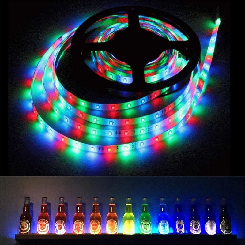 Dc12v 5m/10m 5050 Rgb Timer Funktion Led Strip Light Vattentät Med 40keys Fjärrkontroll + Musikkontroll