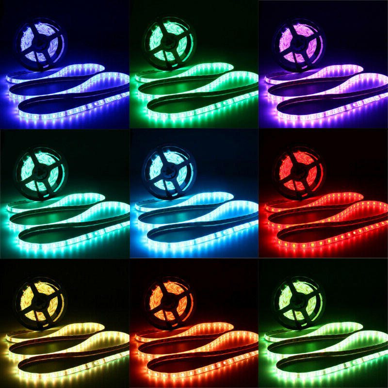 Dc12v 5m/10m 5050 Rgb Timer Funktion Led Strip Light Vattentät Med 40keys Fjärrkontroll + Musikkontroll