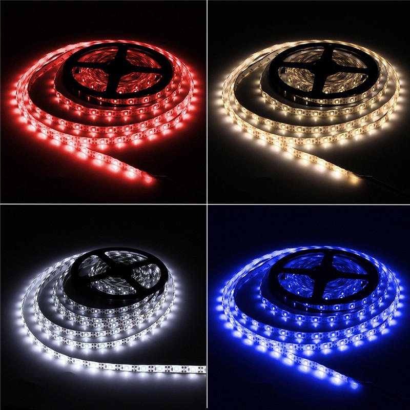 Dc5v 5m Usb 2835 Smd Pure White Varm Vit Röd Blå Vattentät Led Strip Tv Bakgrundsbelysning