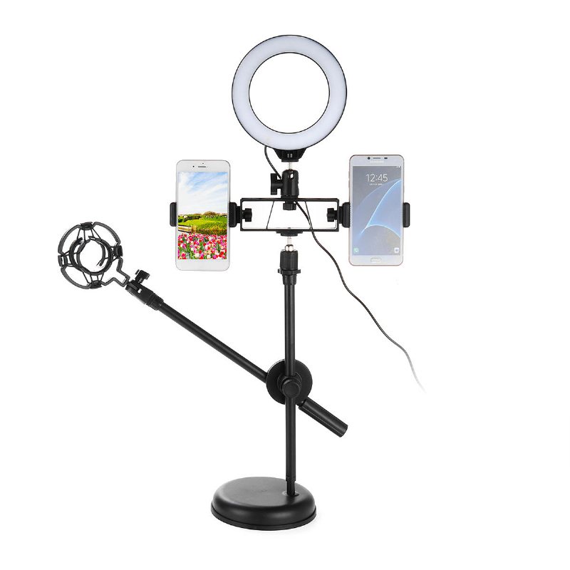 Dimbar Led Ring Light Kit+light Stand 6500k Kamera Foto Video Bordslampa