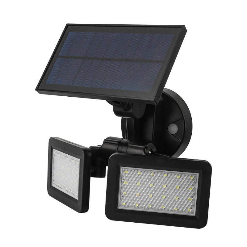 Dual Head 48 Led 450lm Solar Vägglampa Utomhus Led Pir Rörelsesensor Säkerhet Landskapslampa