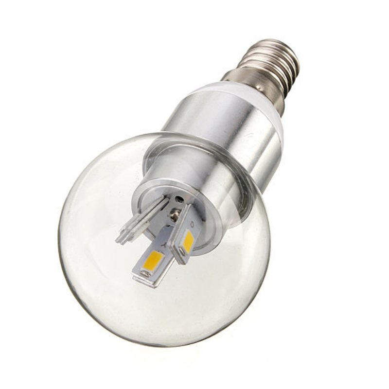 E14 4w Vit/varmvit Glas Led-globlampa Ac 110-240v