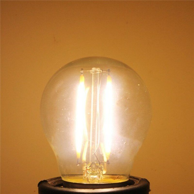 E27 2w Vit/varmvit Cob Led Filament Retro Edison-lampor 85-265v