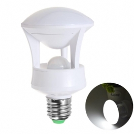 E27 6w 7w Smd5730 Pure White Varmvit Led Pir Infraröd Kroppsrörelsesensor Lampa Ac110-245v