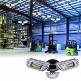 E27 80w Smd2835 Trebladig Led-lampa Deformerbar Vikbar Induktionsljussensor Garagelampa Ac100-277v