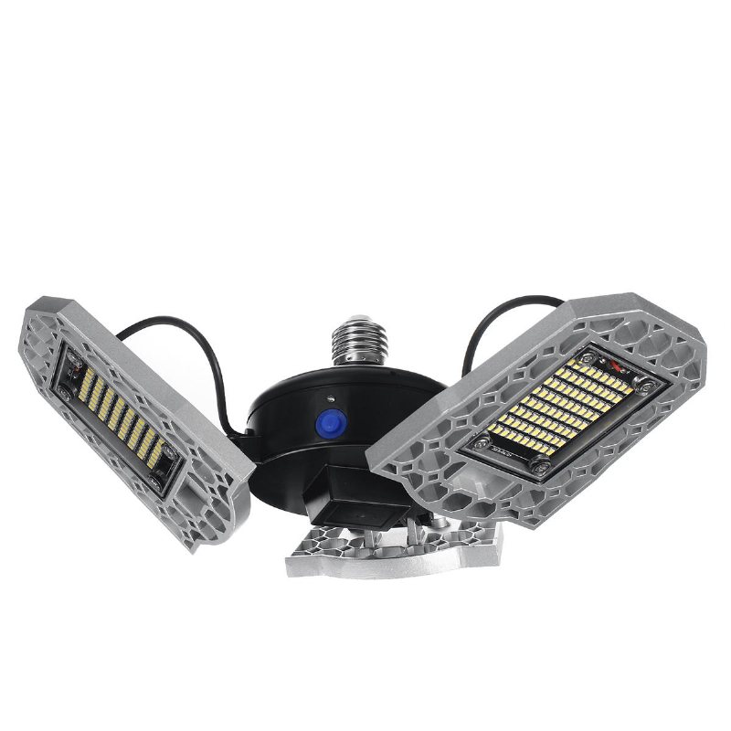 E27 80w Smd2835 Trebladig Led-lampa Deformerbar Vikbar Induktionsljussensor Garagelampa Ac100-277v