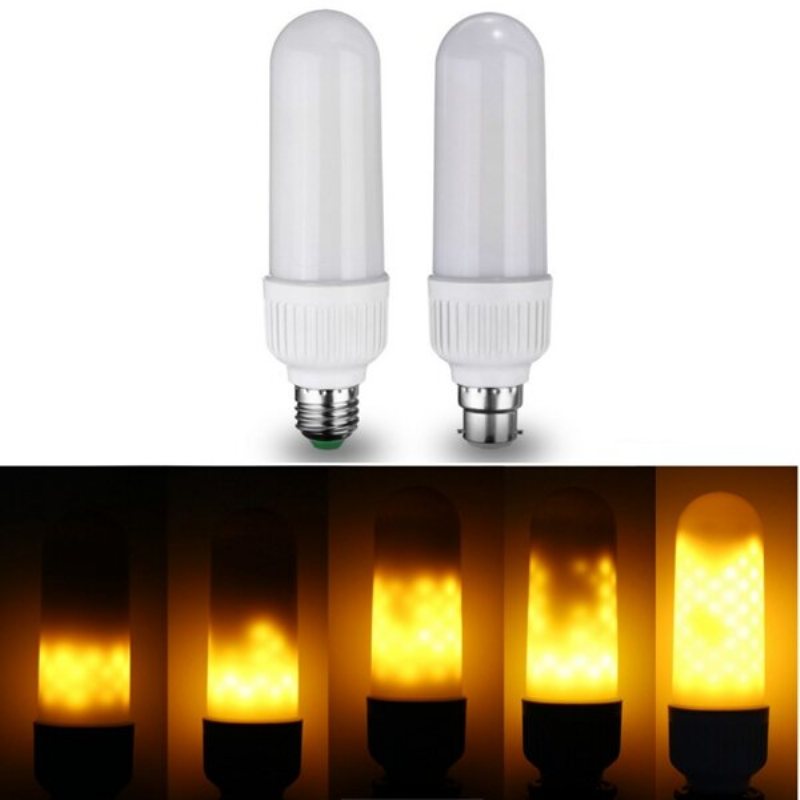 E27 B22 6w Smd2835 Tre Lägen 1300k-1800k 99leds Yellow Flame Light Bulb Ac85-265v