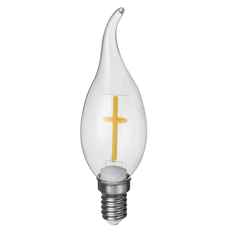 E27 E14 2w 4w A60 T45 St64 Candle Pull Tail Warm White Cross Glödlampa Ac180-265v