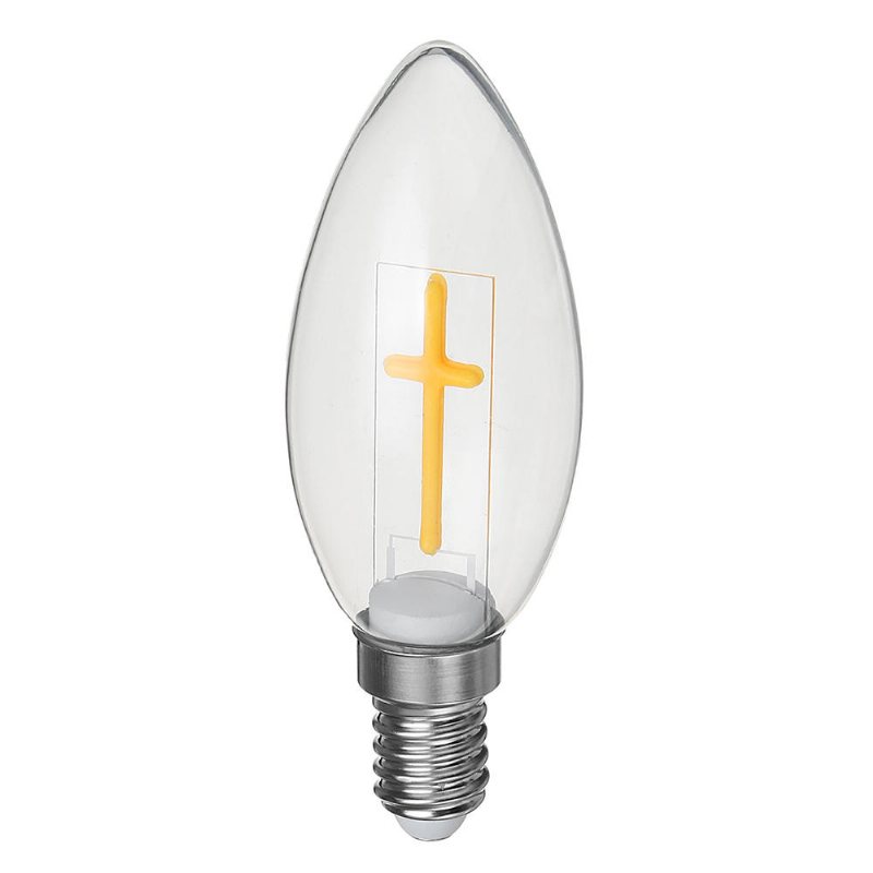 E27 E14 2w 4w A60 T45 St64 Candle Pull Tail Warm White Cross Glödlampa Ac180-265v