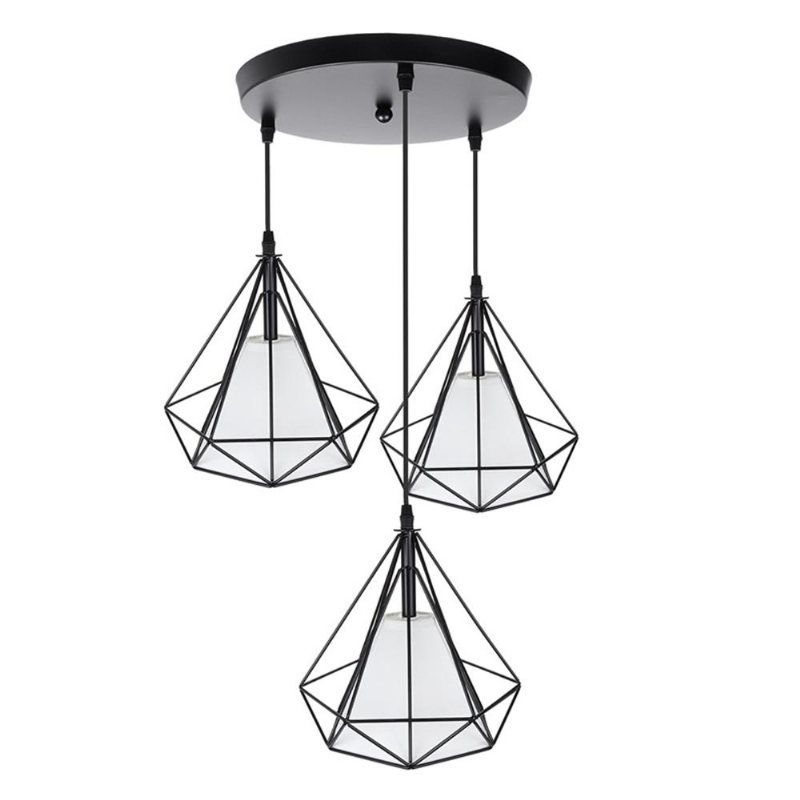 E27 Industriell Vintage Takljuskrona Light Cage Shade Pendellamphållare