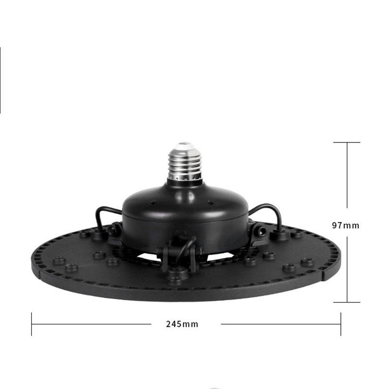 E27 Ljussensor Led-lampa Ufo Deformerbar Hopfällbar Garagelampa Varmvit Inomhus Utomhusbelysning Ac220v